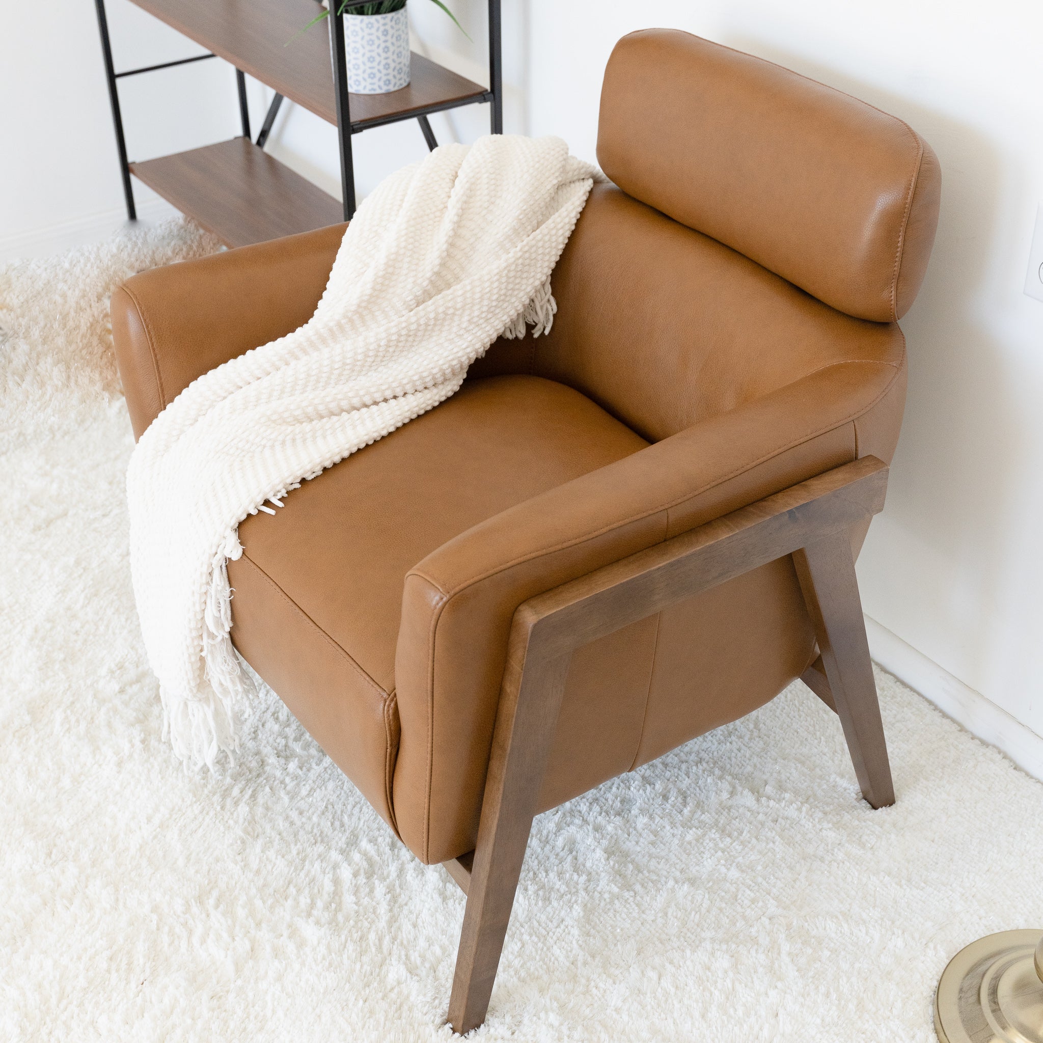 Ivy Missouri Leather Lounge Chair - MidinMod