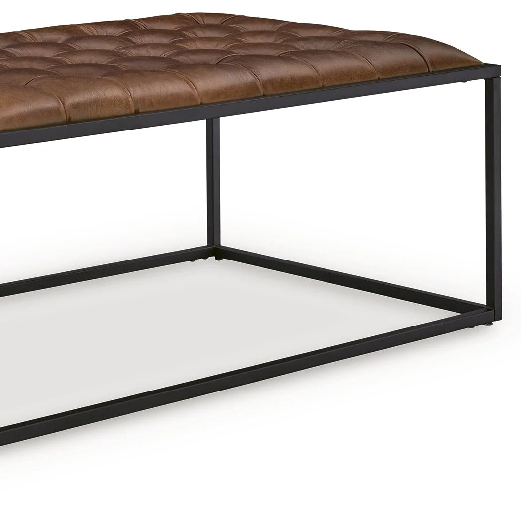 Junsor Cocktail Ottoman - Brown