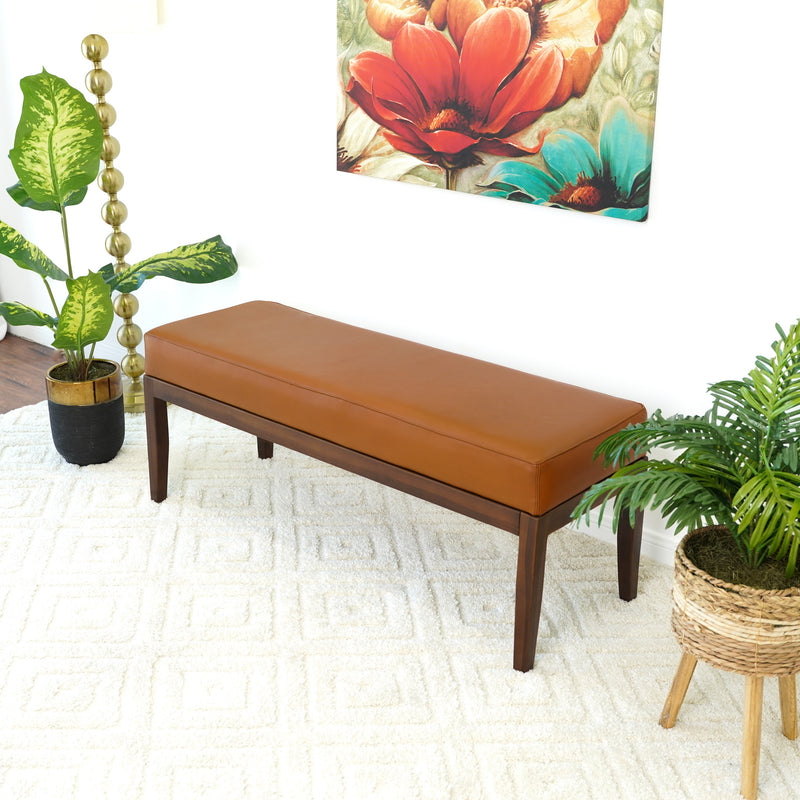 Kampa Bench (Dark Tan Leather)