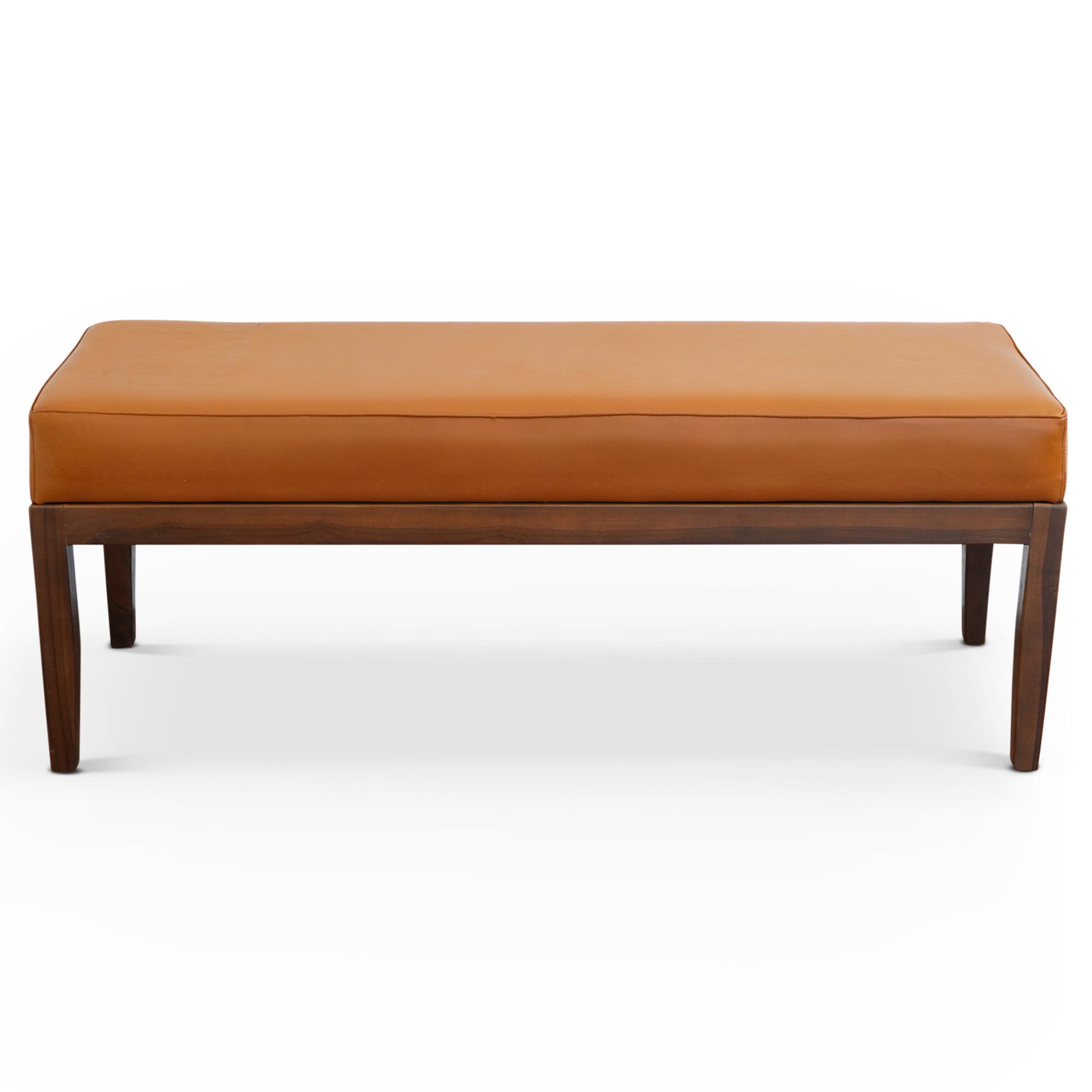 Kampa Dark Tan Leather Bench - MidinMod