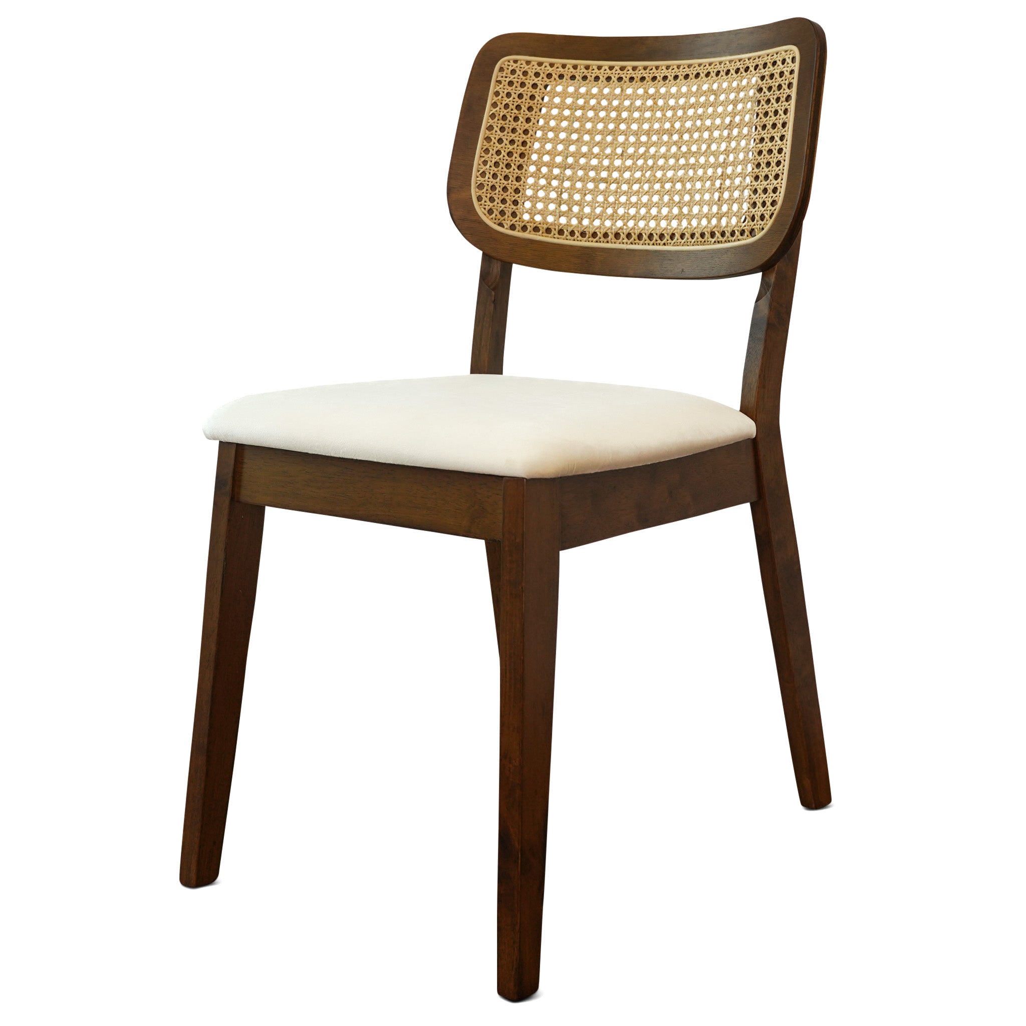 Kane Cream Velvet Dining Chair Set of 2 - MidinMod