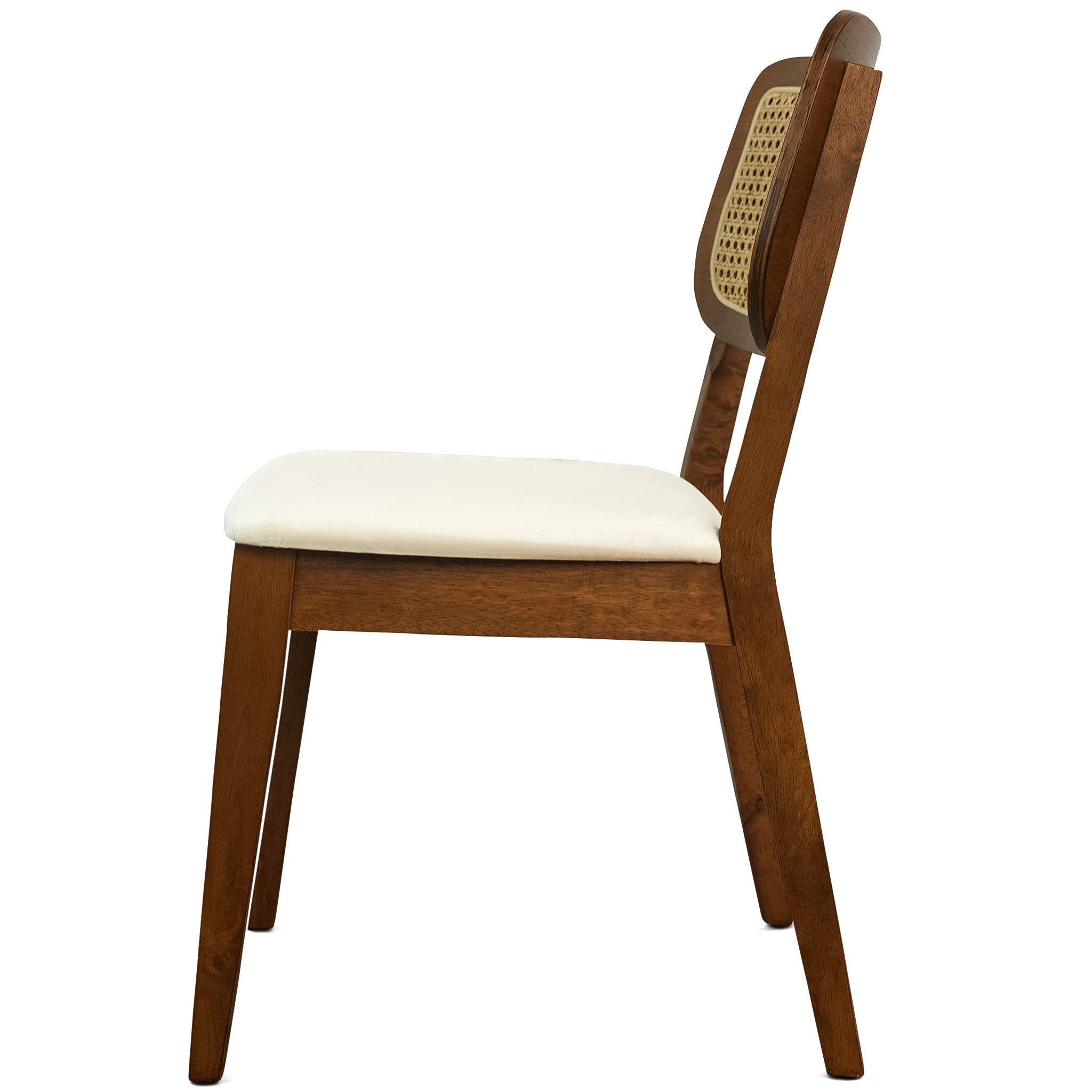 Kane Cream Velvet Dining Chair Set of 2 - MidinMod