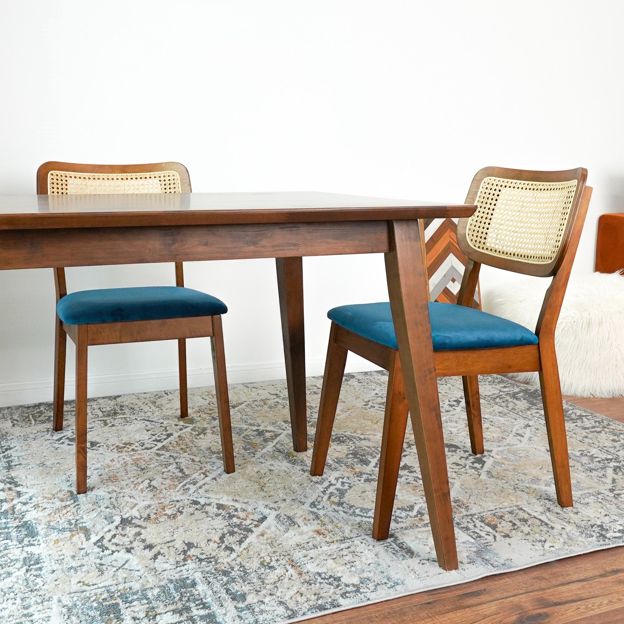 Dining table navy discount chairs