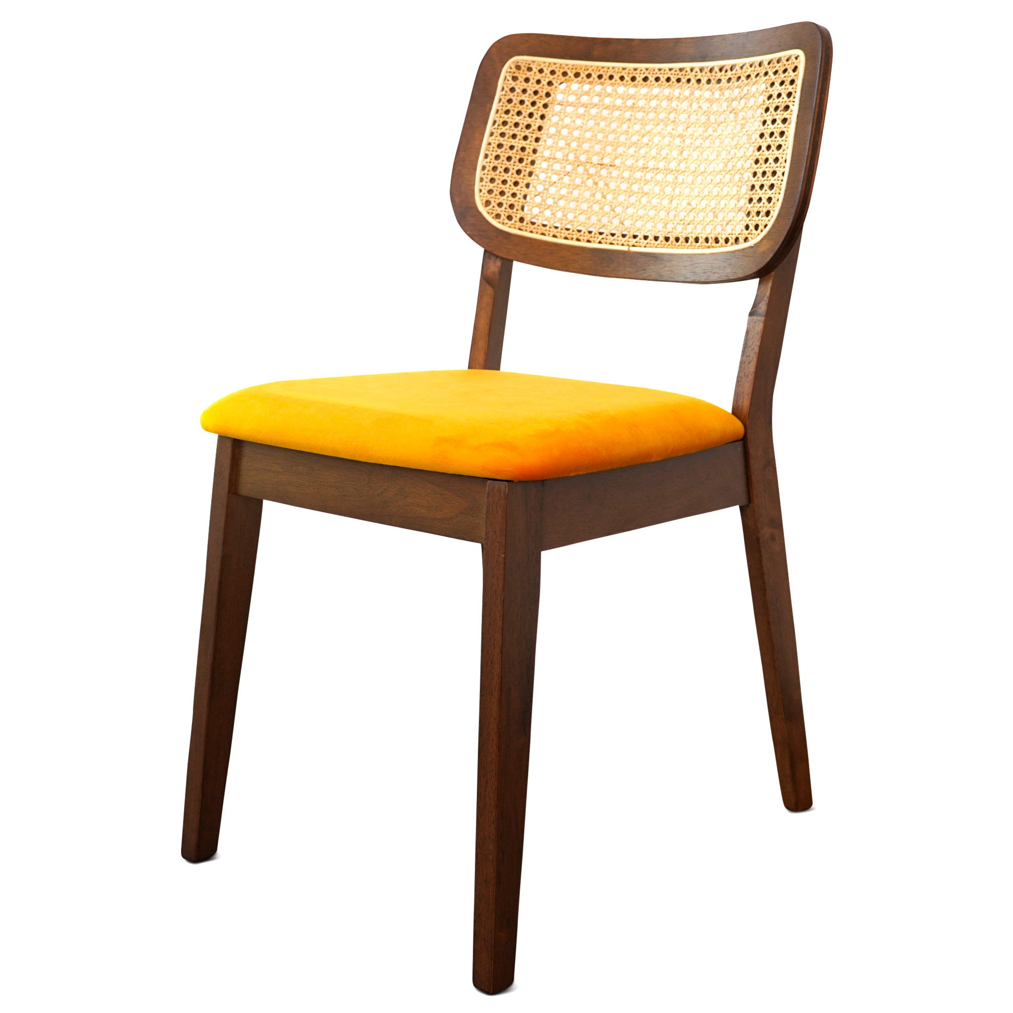 Kane Orange Velvet Dining Chair Set of 2 - MidinMod