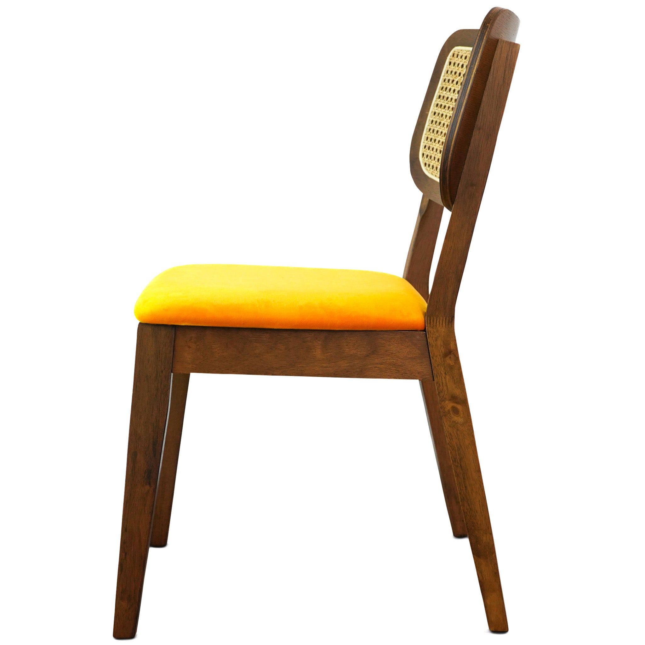 Kane Orange Velvet Dining Chair Set of 2 - MidinMod