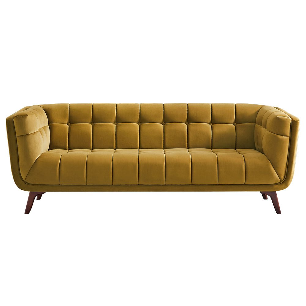 Kano Large Gold Velvet Sofa - MidinMod