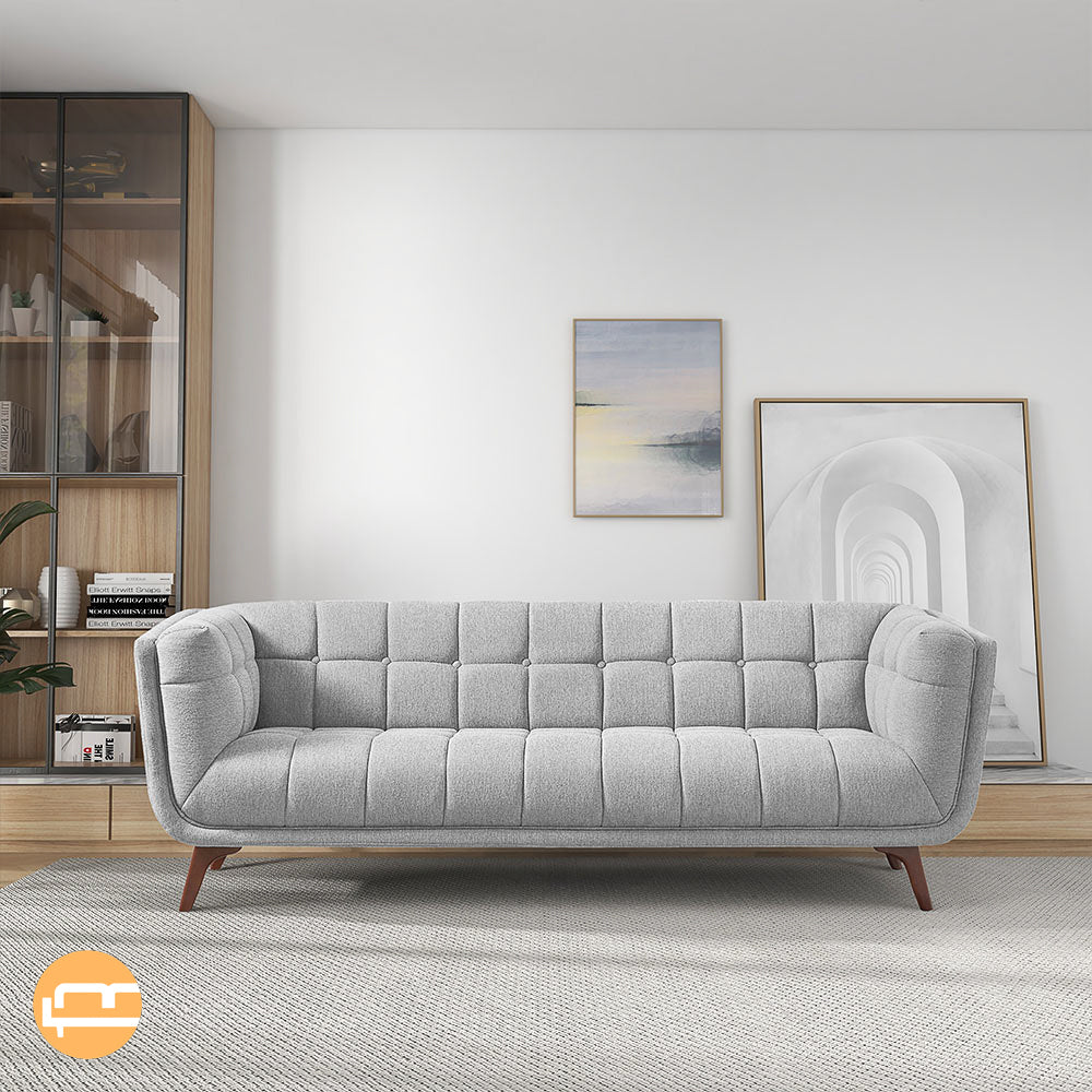 Kano Large Light Gray Fabric Sofa