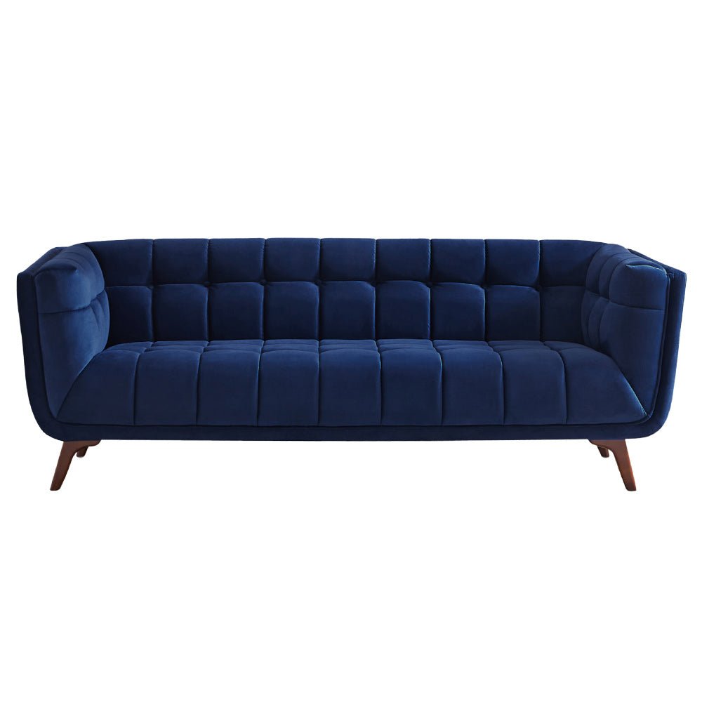 Kano Large Navy Blue Velvet Sofa - MidinMod