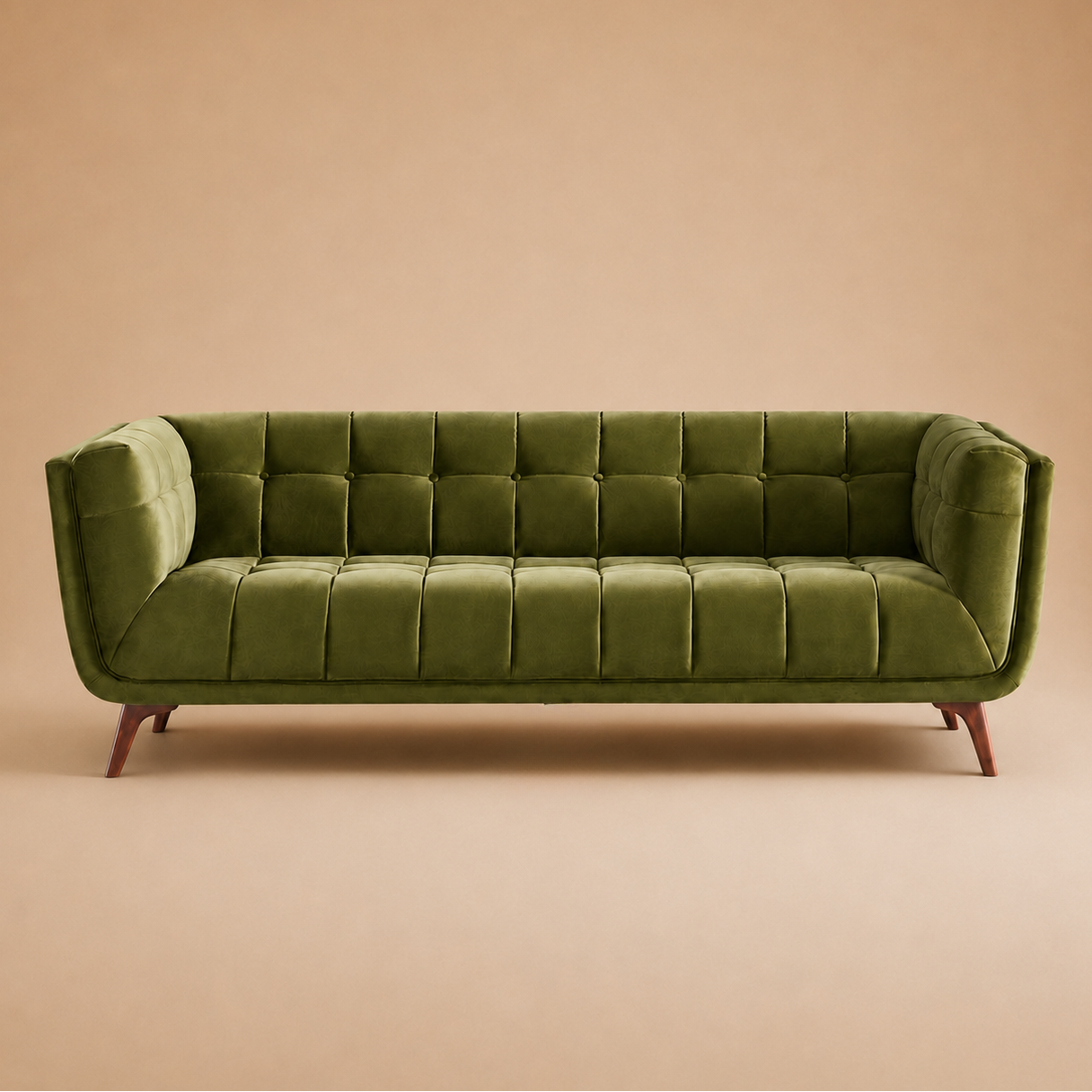 Kano Olive Green Velvet Sofa