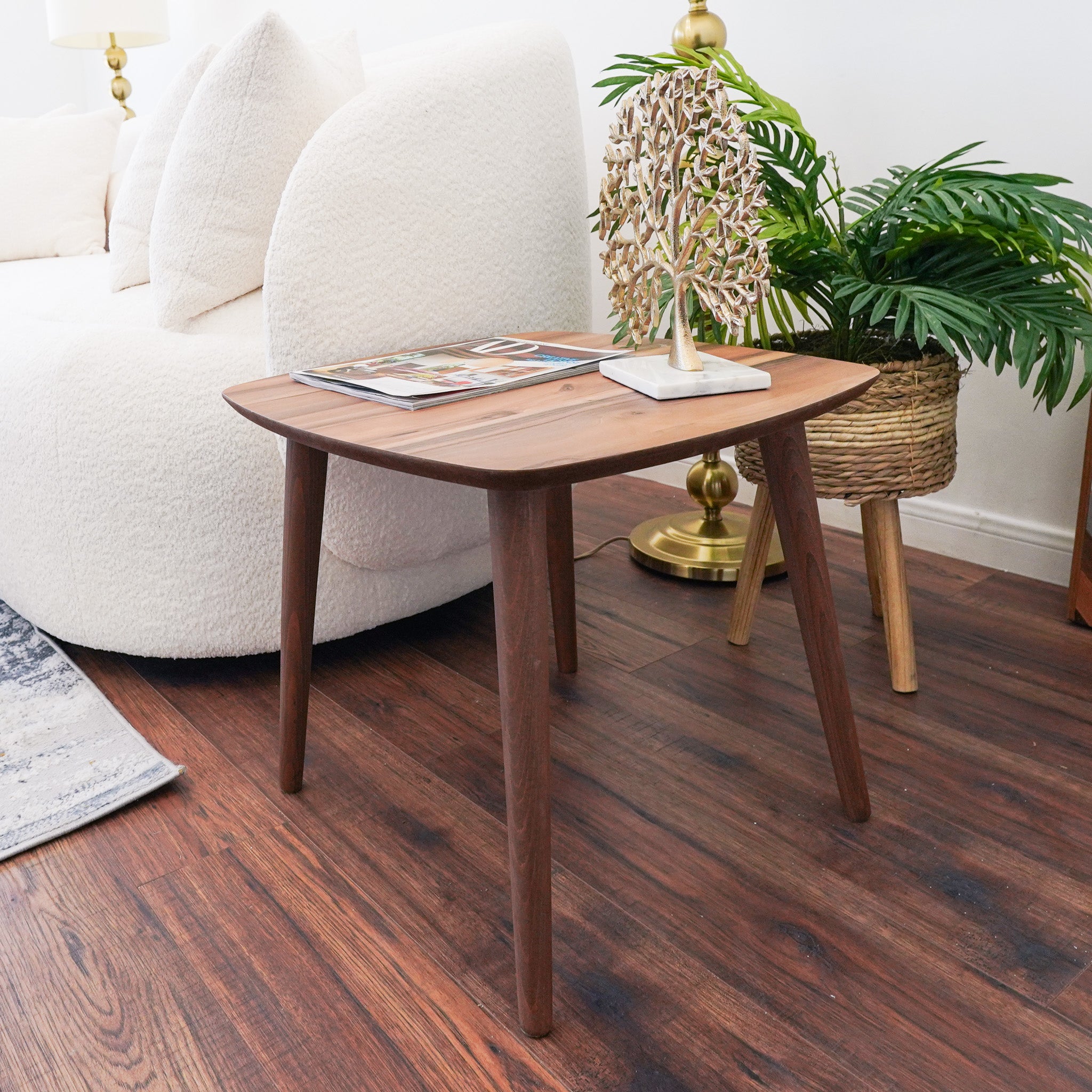 Kare Walnut End Table - MidinMod