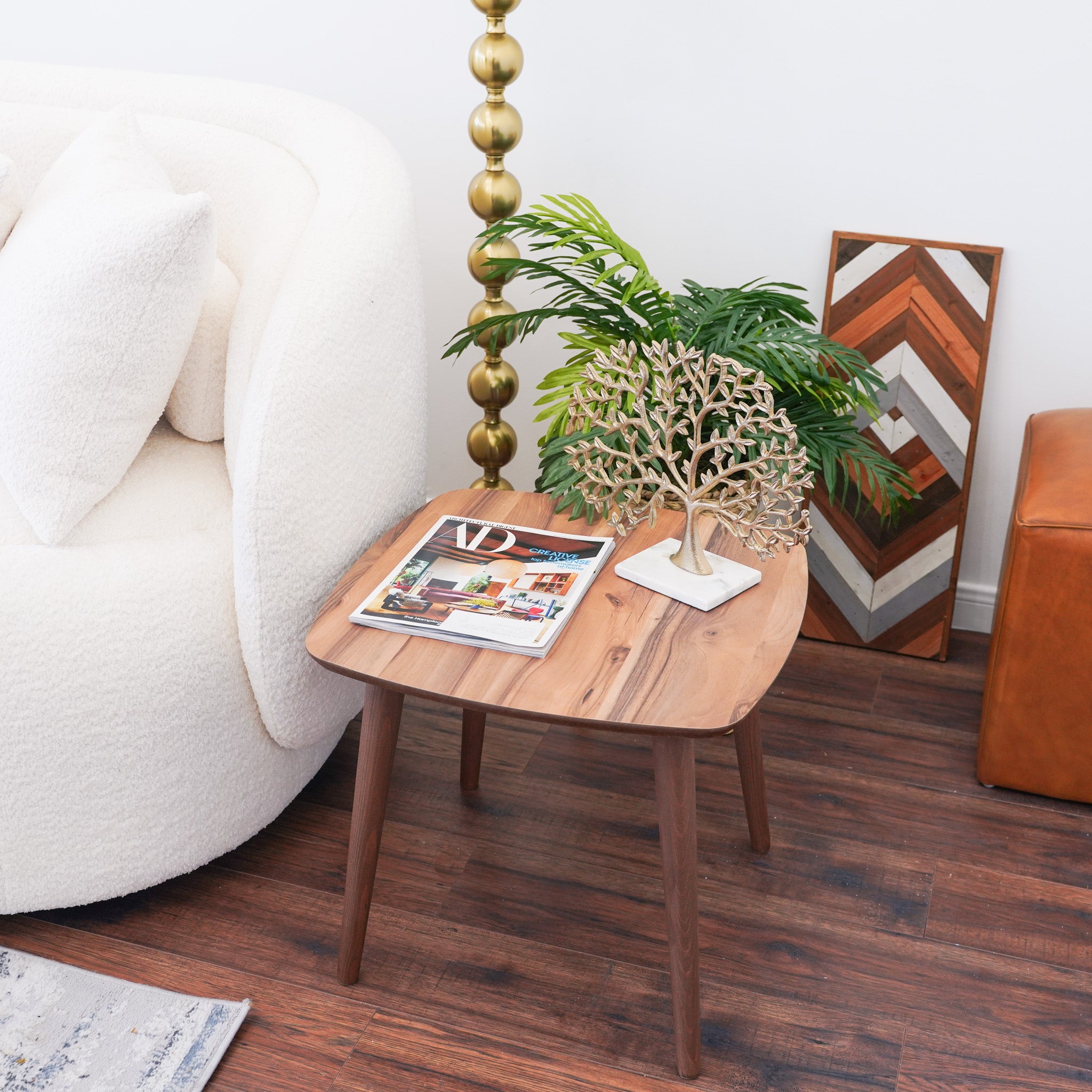 Kare Walnut End Table - MidinMod