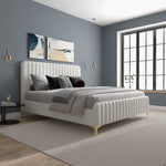Angela King Size Cream Boucle Platform Bed