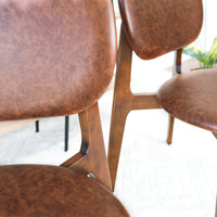 Kinsey Brown Leather Dining Chair