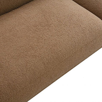 Kolvere Brown Loveseat | Contemporary Solid Wood Boucle Loveseat | MidinMod