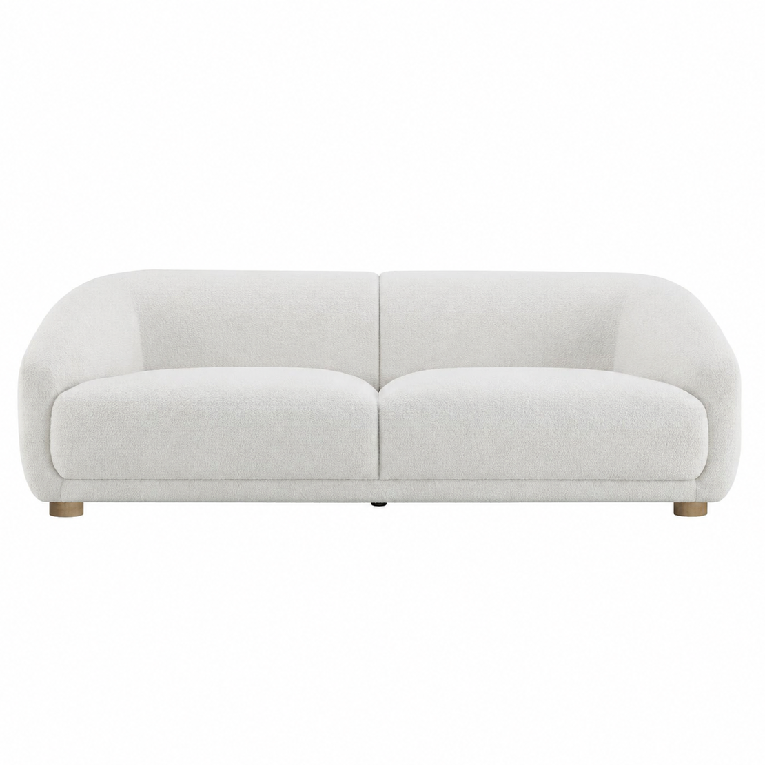 Kolvere White Sofa | Contemporary Solid Wood Boucle Sofa | MidinMod