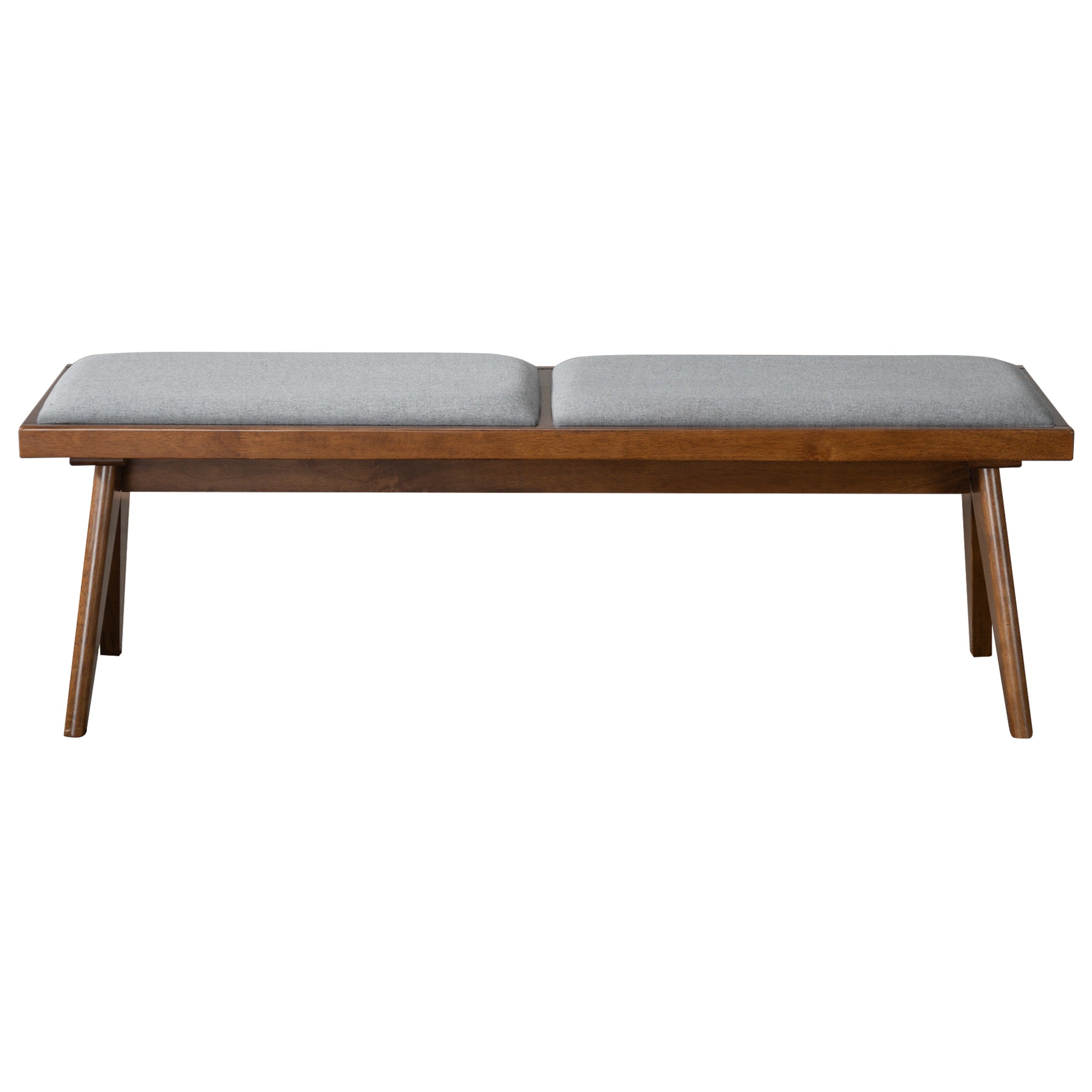 Kora Grey Fabric Bench