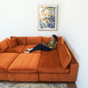 Laurel Modular Sofa (Burnt Orange Velvet)