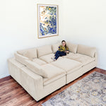Laurel Modular Sofa (Ivory Velvet)