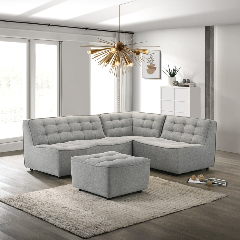 Linden Modular Corner Sofa (Light Gray Linen)