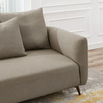 Lusia Boucle Sectional Sofa Mocha Left - MidinMod Houston Tx Mid Century Furniture Store - Sofas 7
