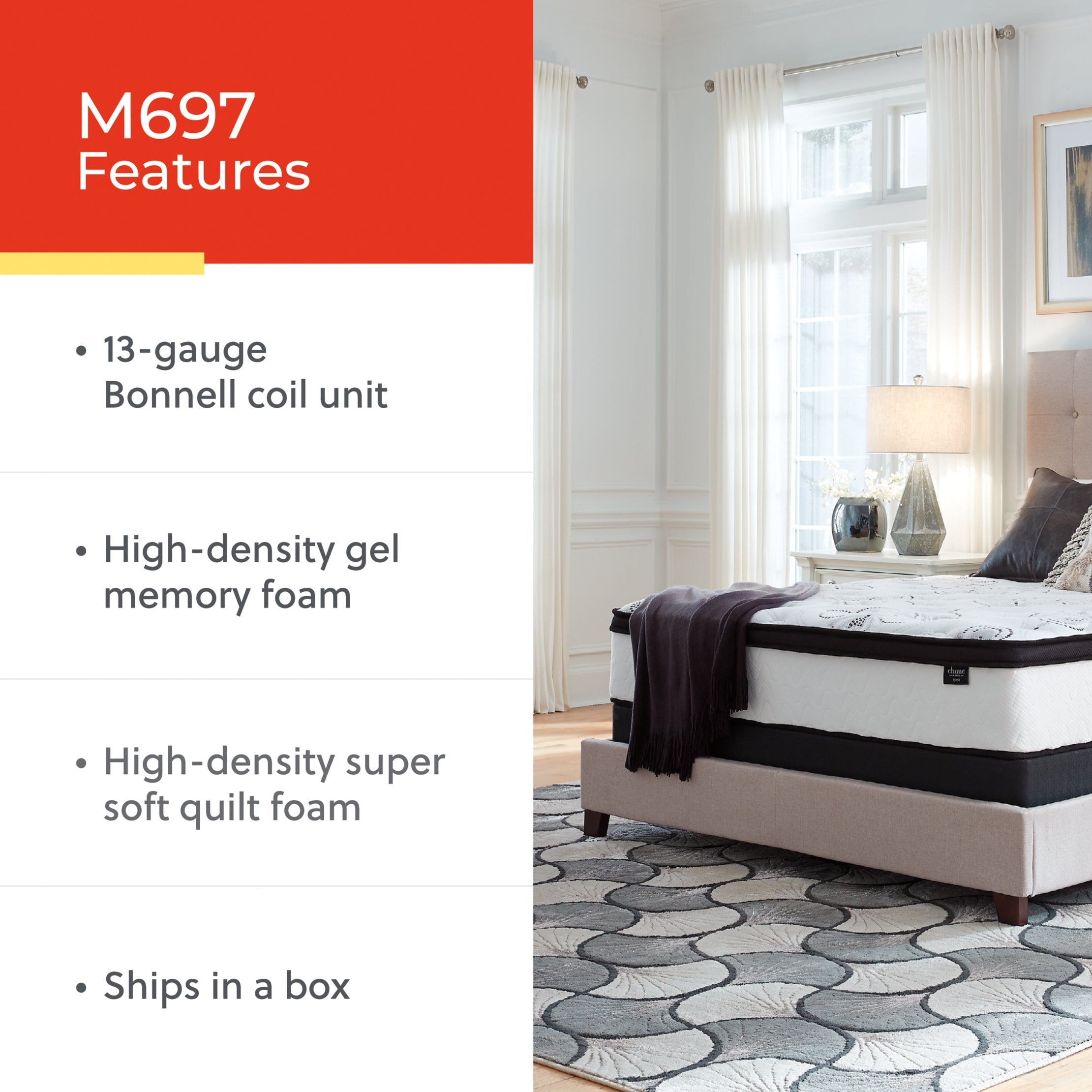 Chime 12 Inch Hybrid  Mattress