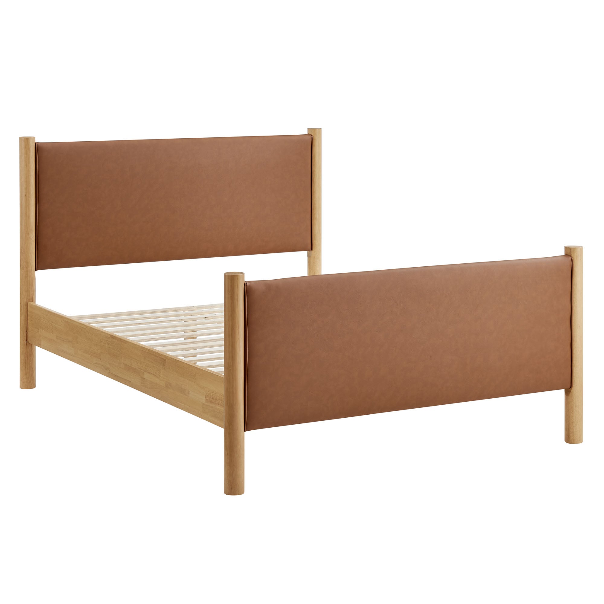 Maven Queen Size Vegan Leather Upholstered Platform Bed by Modway
