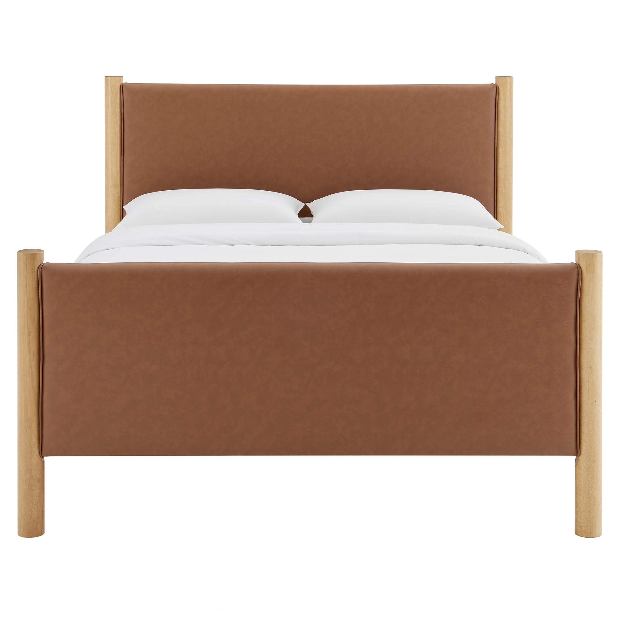 Maven Queen Size Vegan Leather Upholstered Platform Bed by Modway