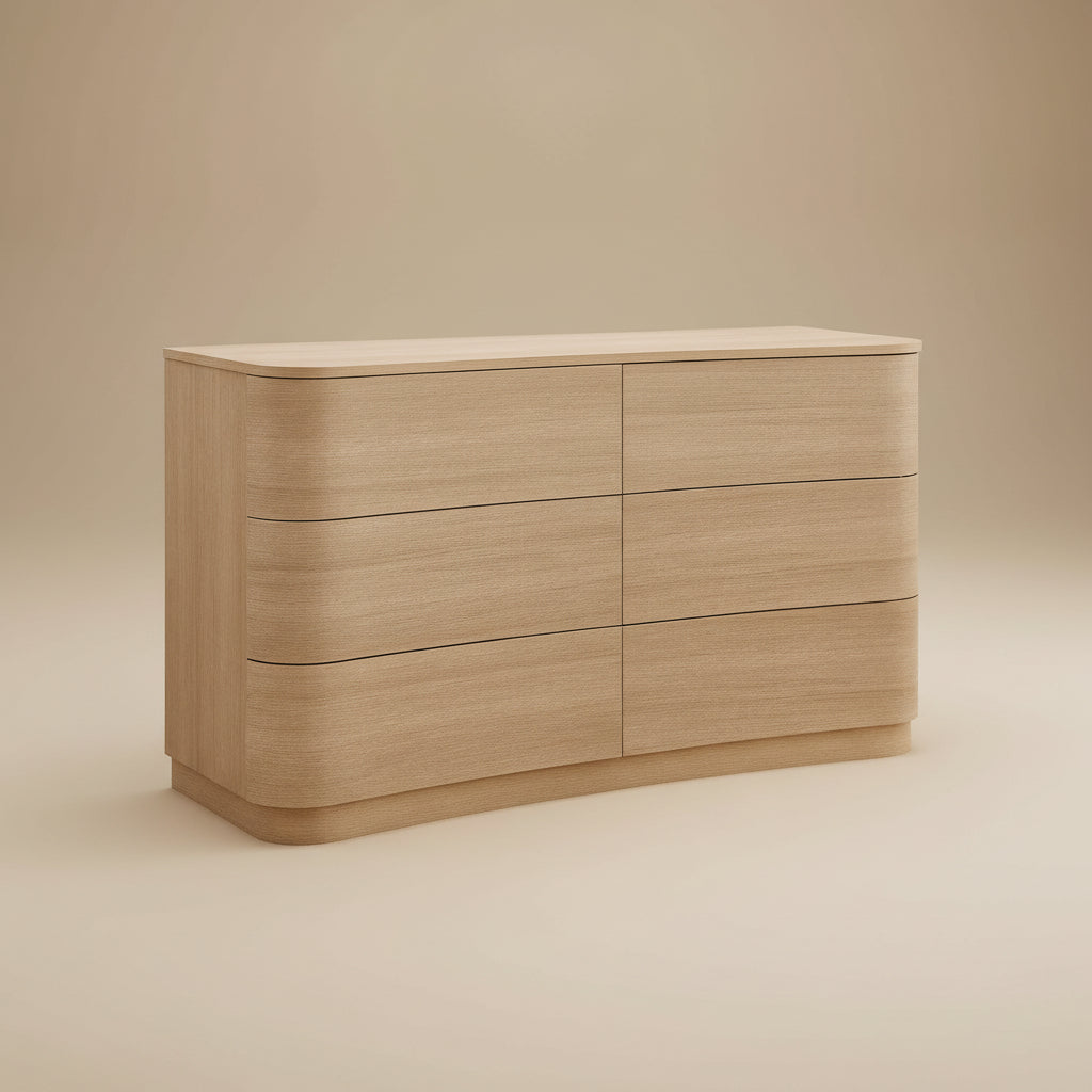 Mirae 6-Drawer Curved Dresser by Modway