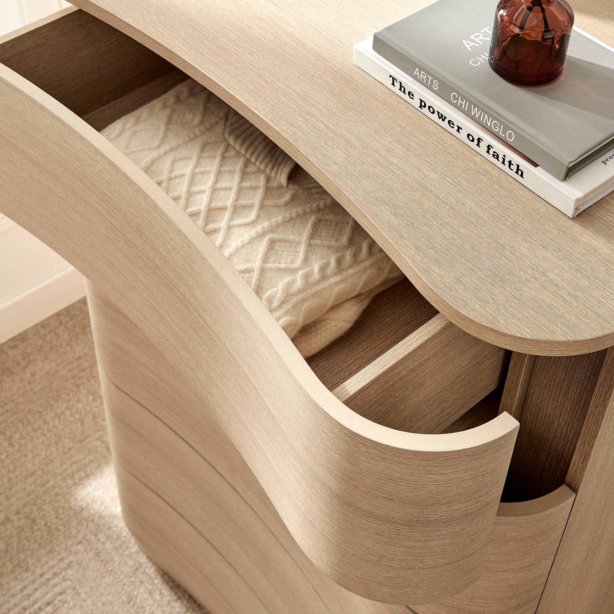 Mirae 5-Drawer Curved Dresser Chest of Drawers by Modway