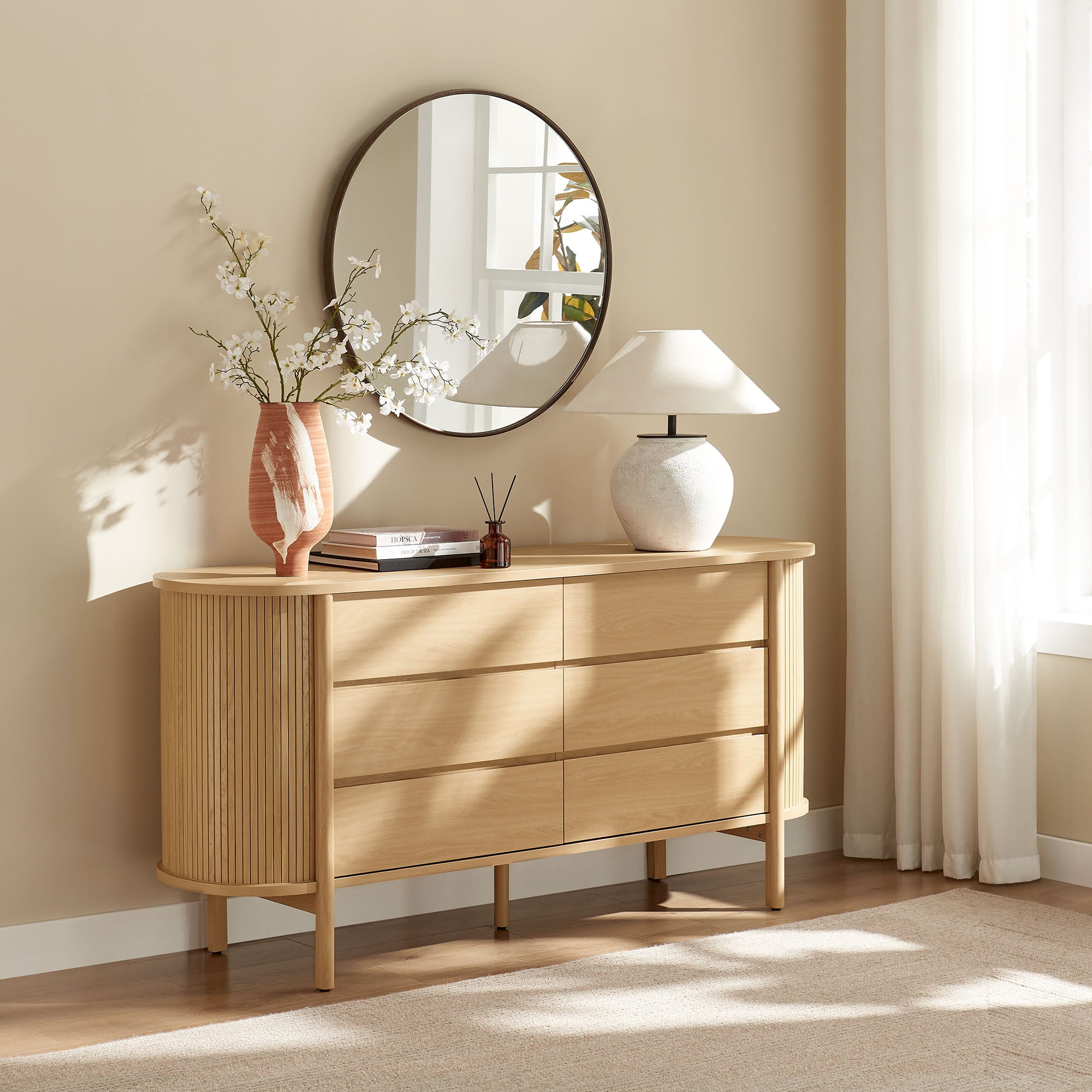 Cadence 6-Drawer Curved Dresser by Modway