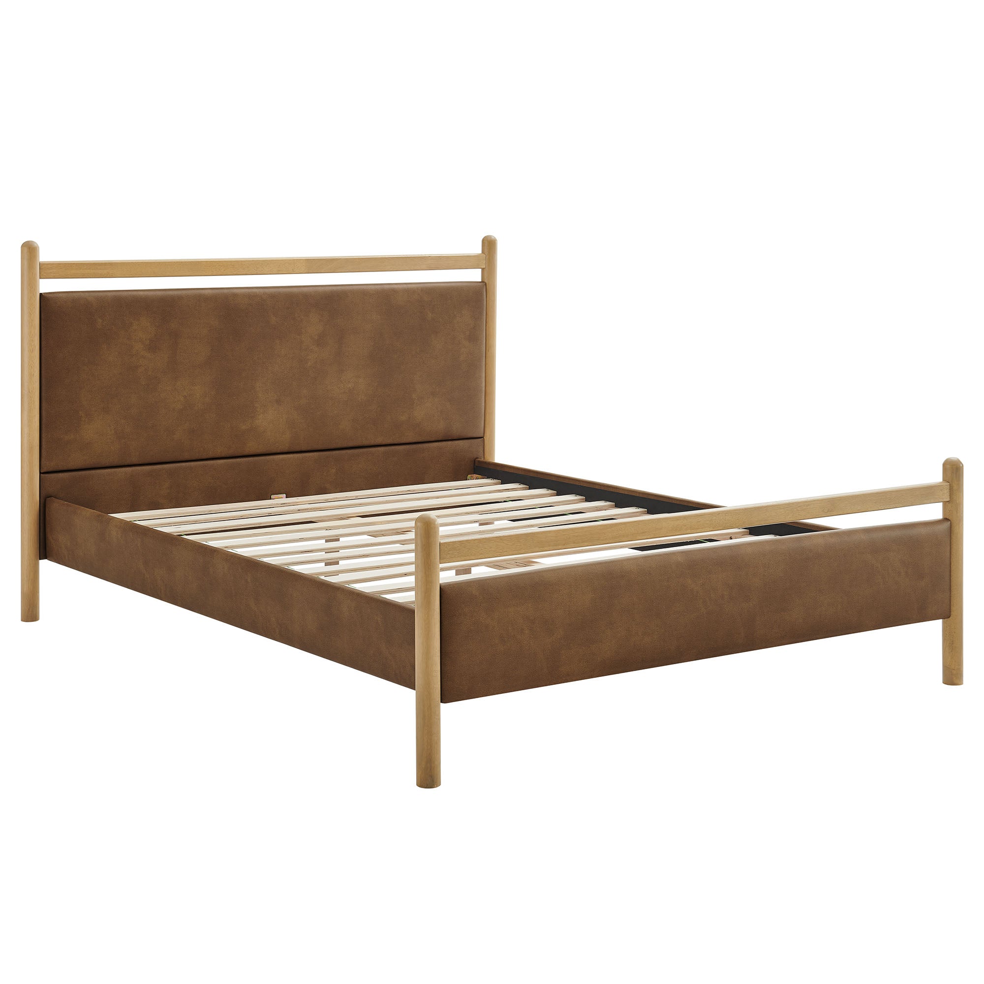 Ginny Queen Size Vegan Leather Platform Bed Frame by Modway