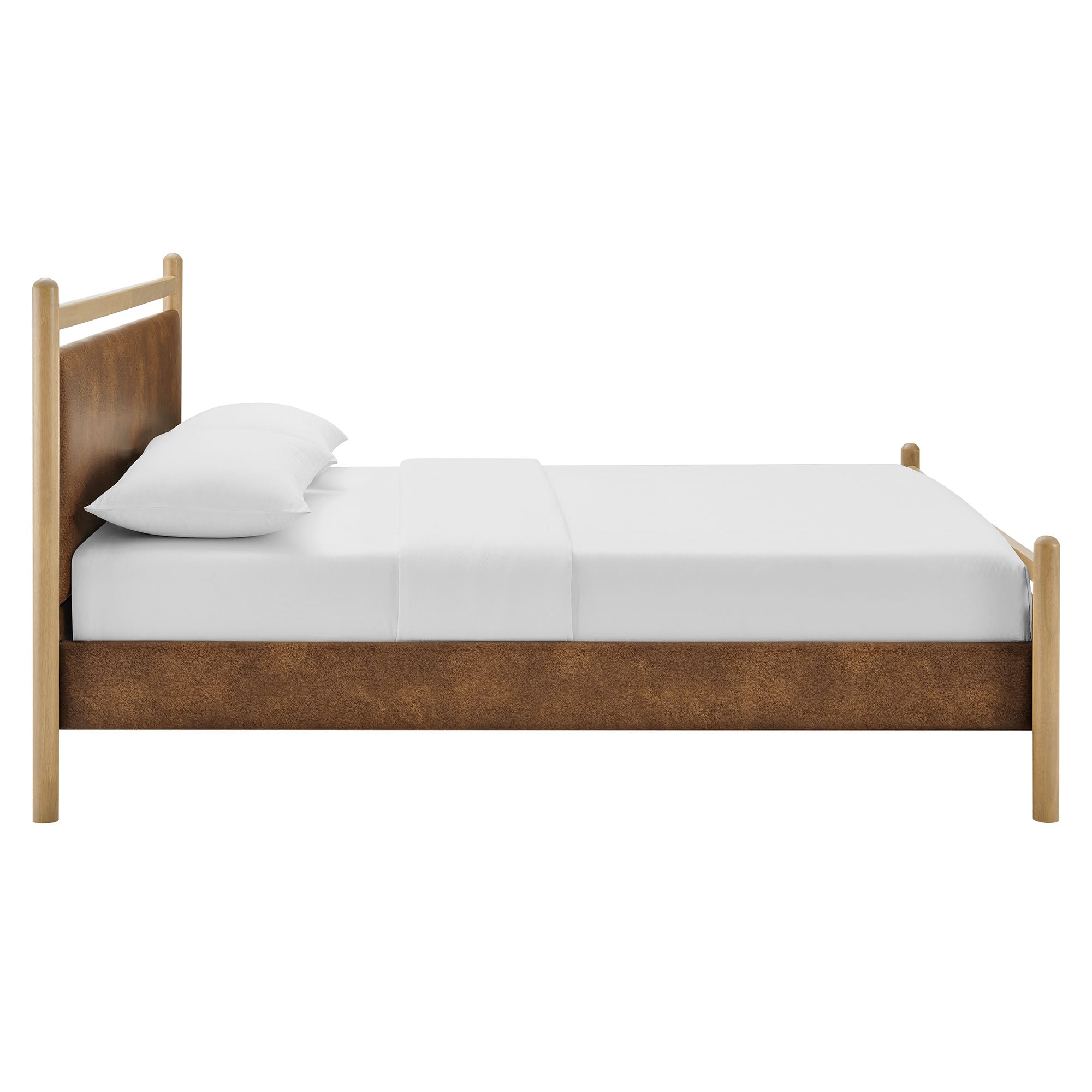 Ginny Queen Size Vegan Leather Platform Bed Frame by Modway