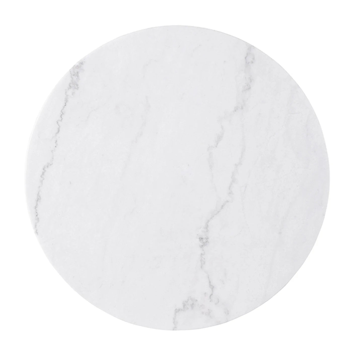 Mandier Natural Round Dining Table | Genuine Marble Top Table with Storage Base | MidinMod