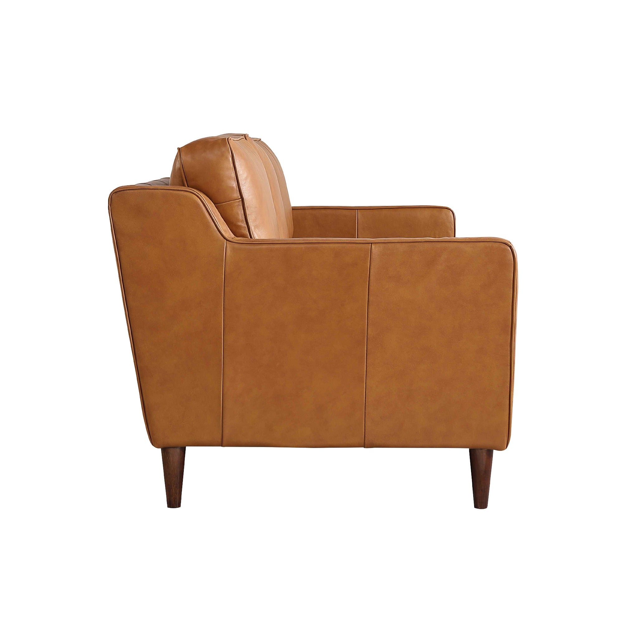 Tan leather sofa online and chair