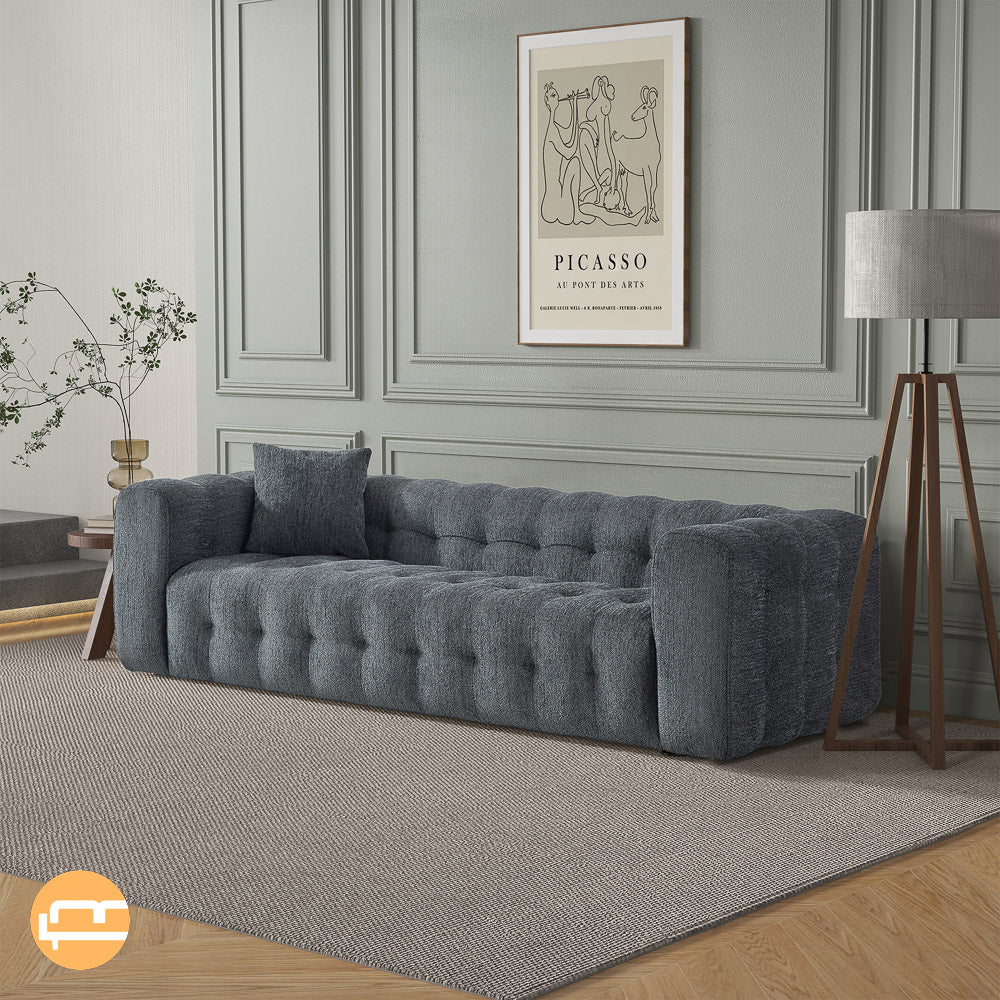 Marceille Modern Boucle Sofa in Dark Gray