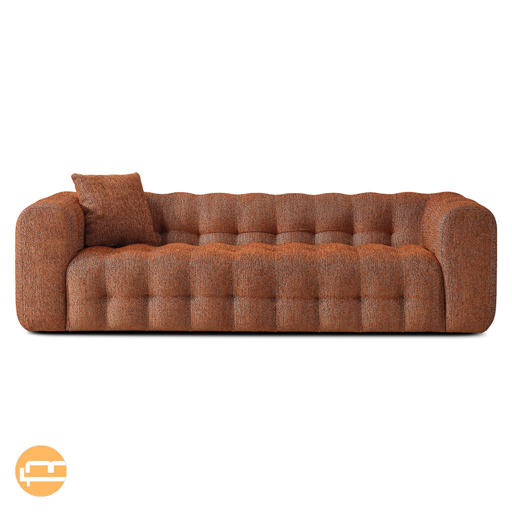 Marceille Modern Boucle Sofa in Burnt Orange