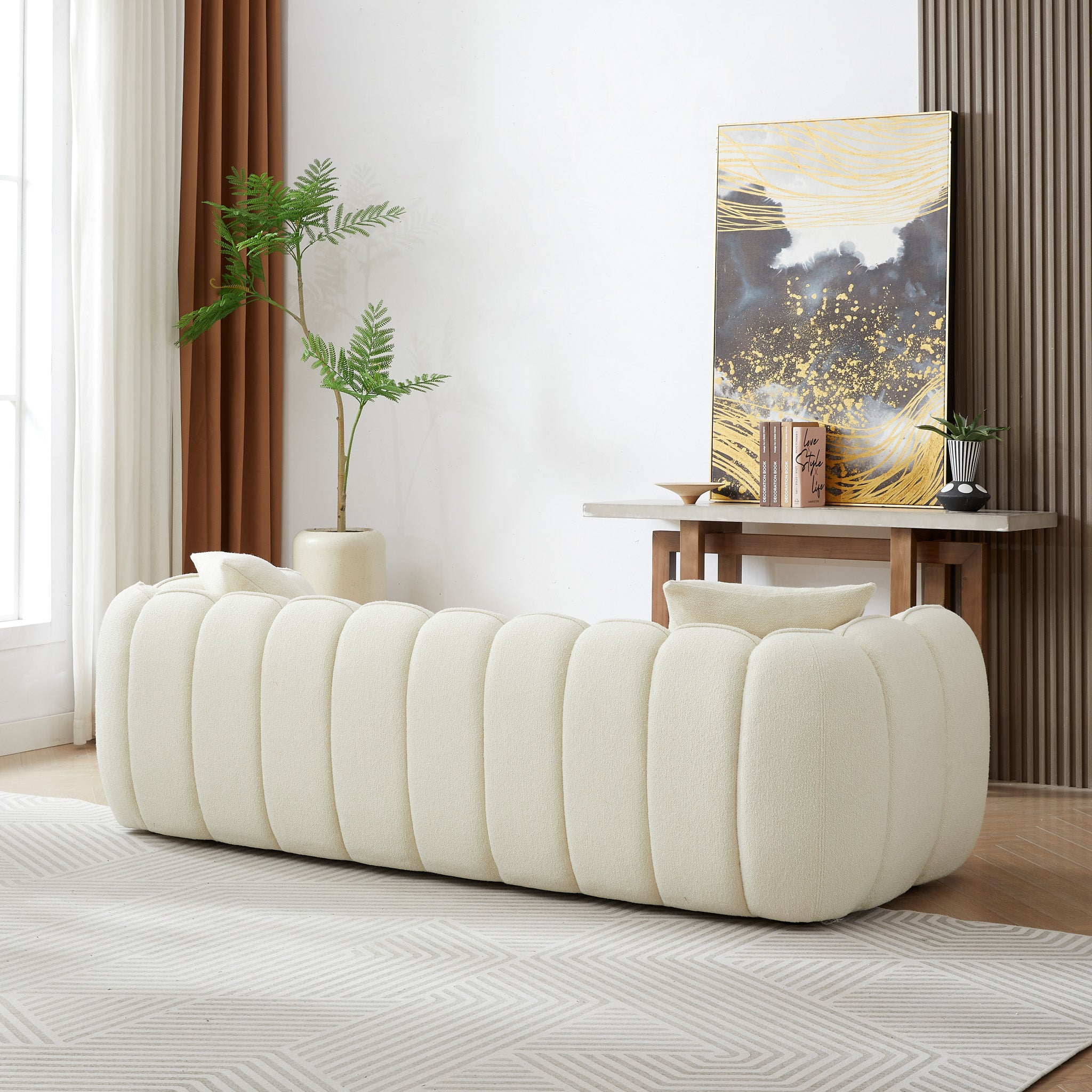 Maxim Cream Boucle Sofa - MidinMod