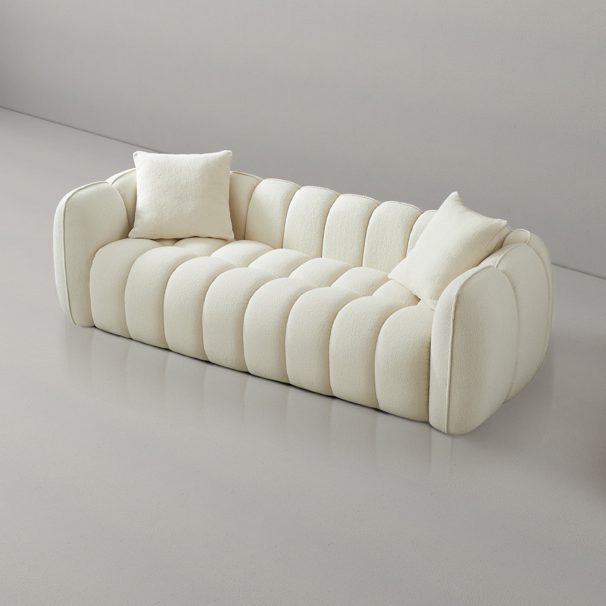 Maxim Cream Boucle Sofa - MidinMod