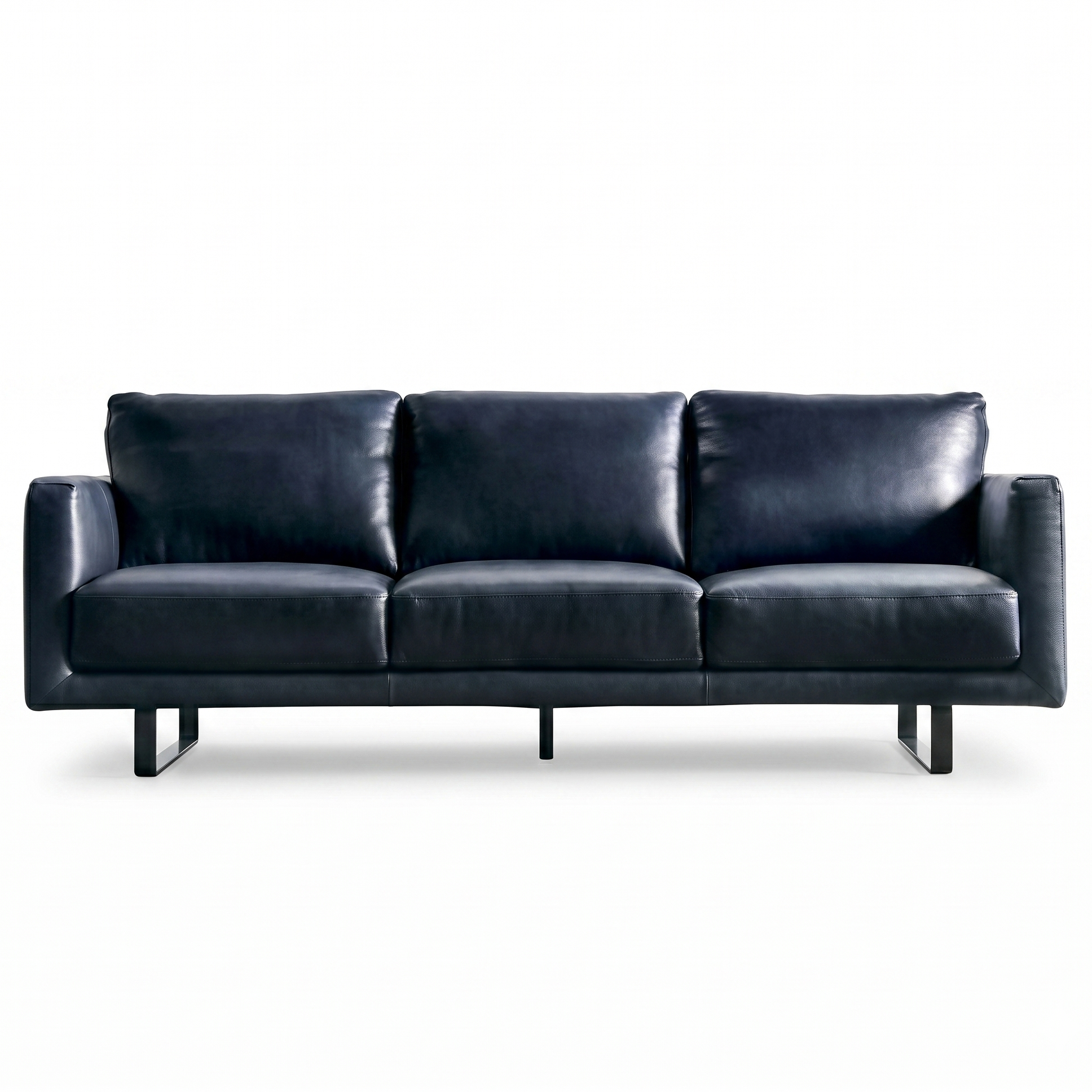 Mezzanotte Midnight Blue Real Italian Leather Sofa | Contemporary Luxury Italian Sofa | MidinMod