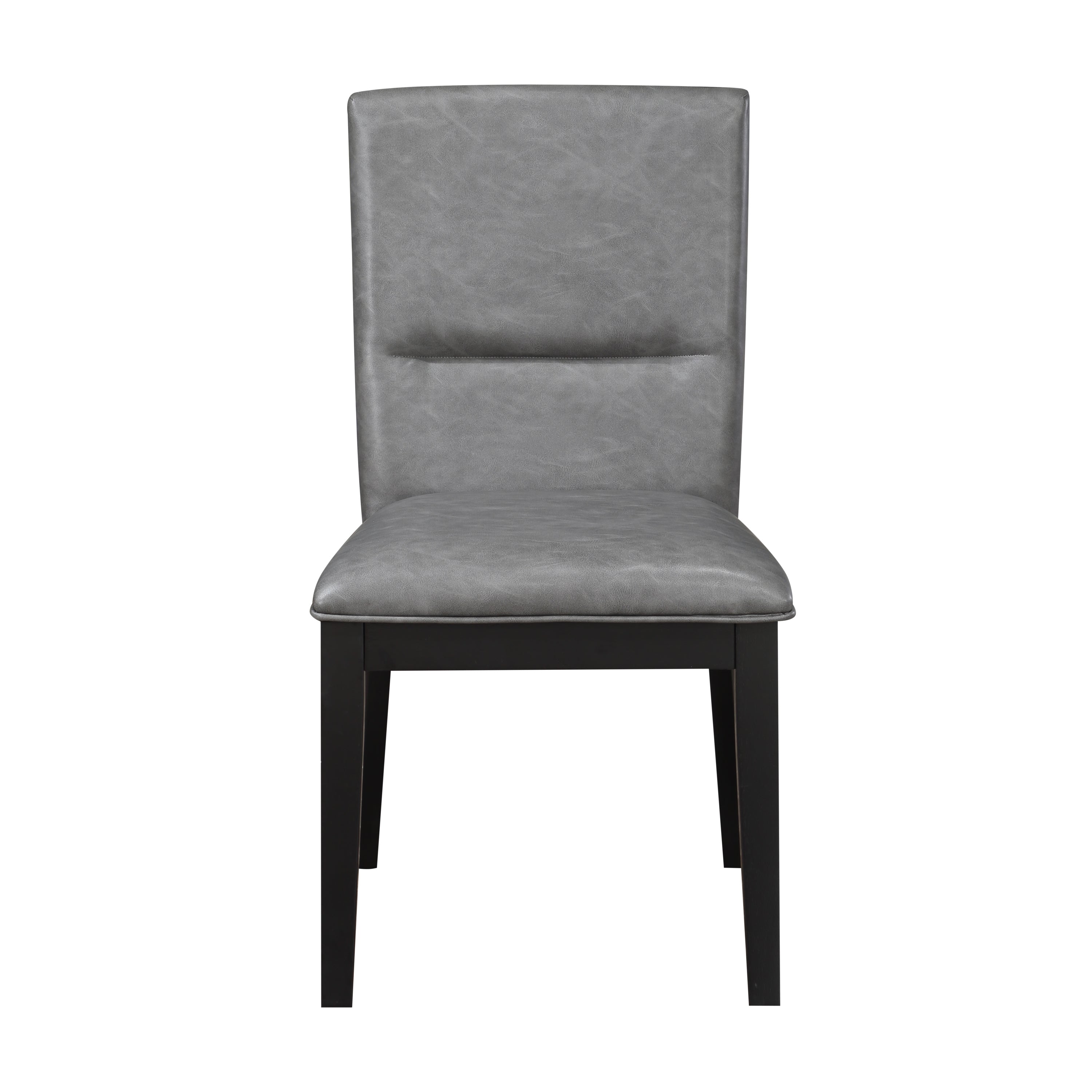 Amy Gray Upholstered Wood Side Chair with Padded Seat and Back - MidinMod