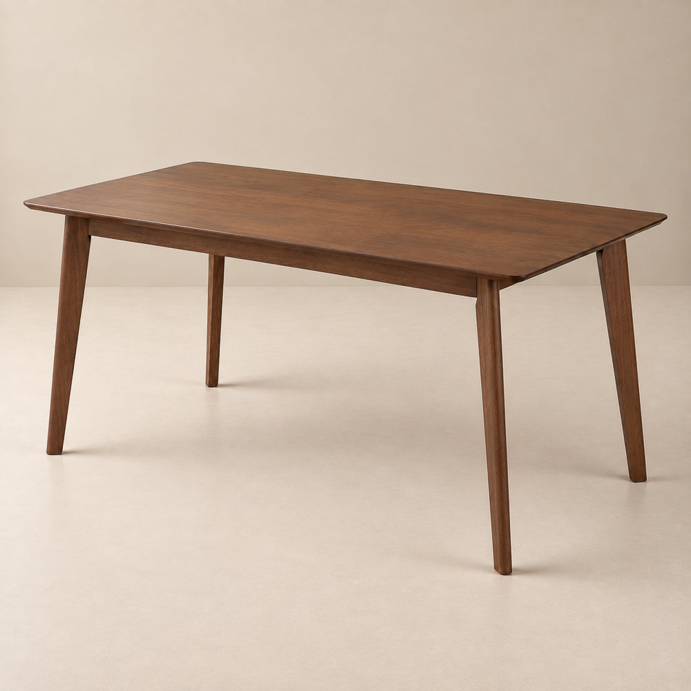 Abbot Rectangular Wood Dining Table in Walnut | MidinMod