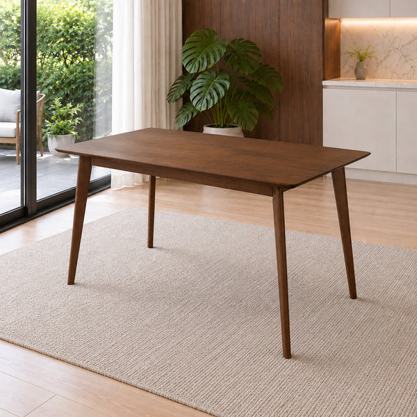 Abbot Rectangular Solid Wood Dining Table in Walnut | MidinMod