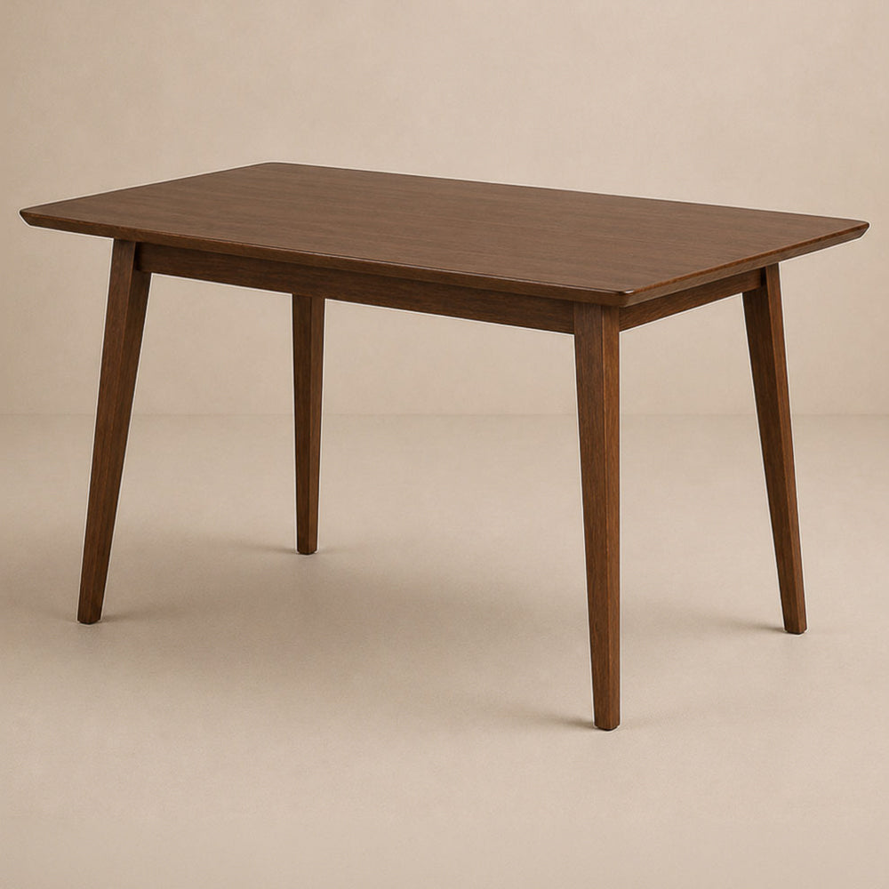 Alpine 47-Inch Mid-Century Solid Wood Dining Table in Walnut | MidinMod