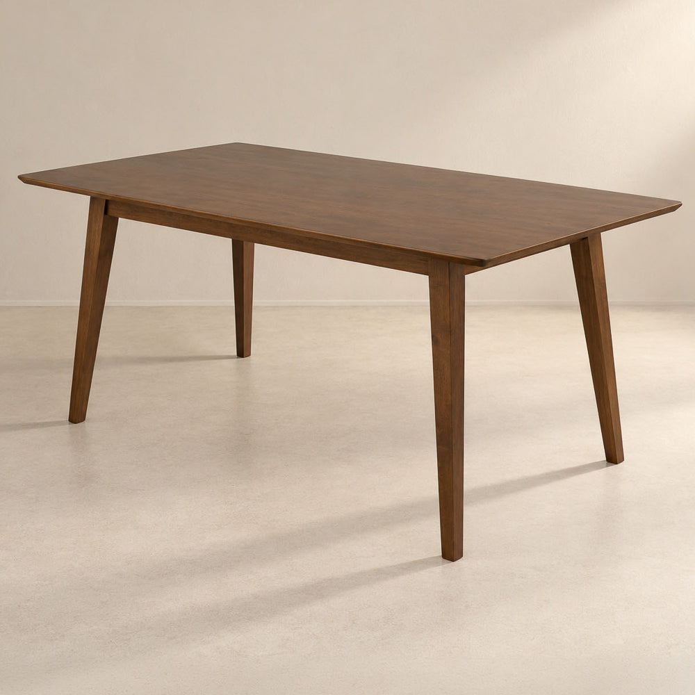 Alpine Large Rectangular Solid Wood Dining Table in Walnut | MidinMod