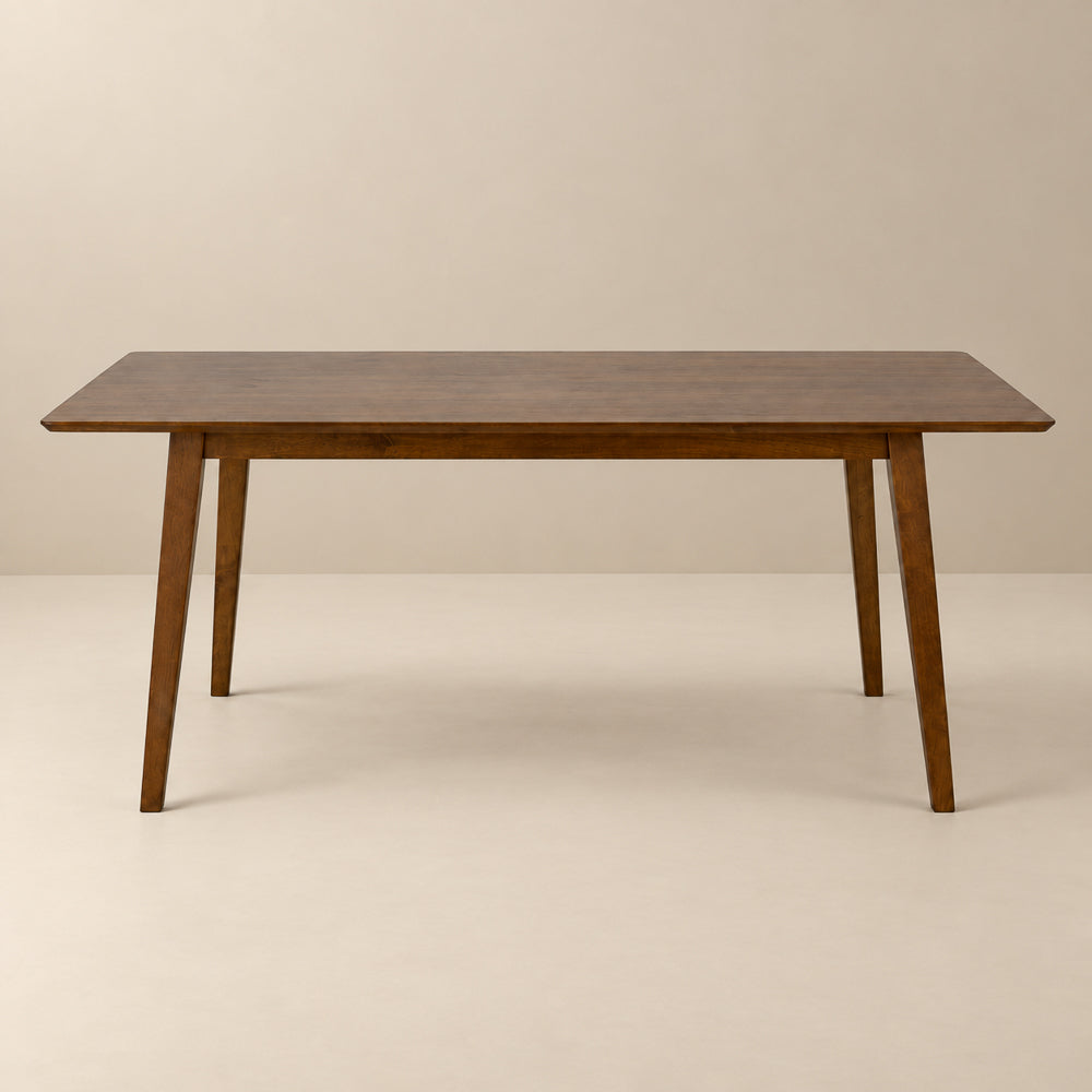 Alpine Large Rectangular Solid Wood Dining Table in Walnut | MidinMod