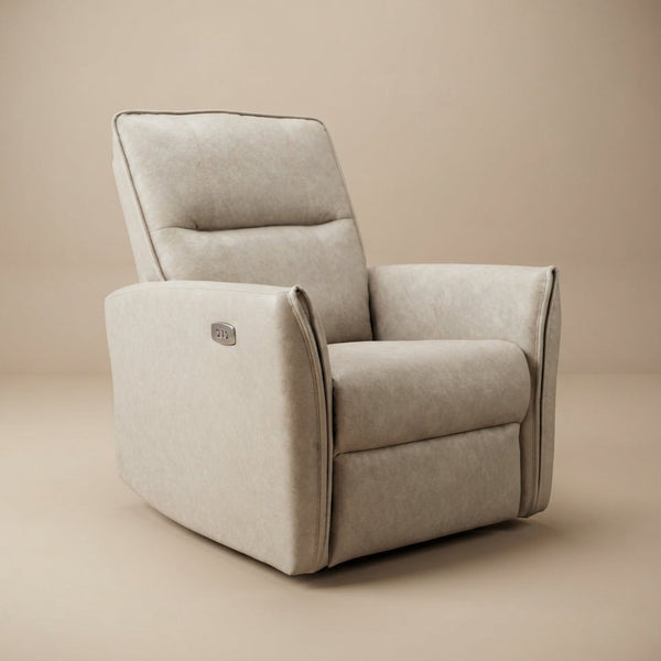 Ashland Cream Suede Recliner Chair - MidinMod