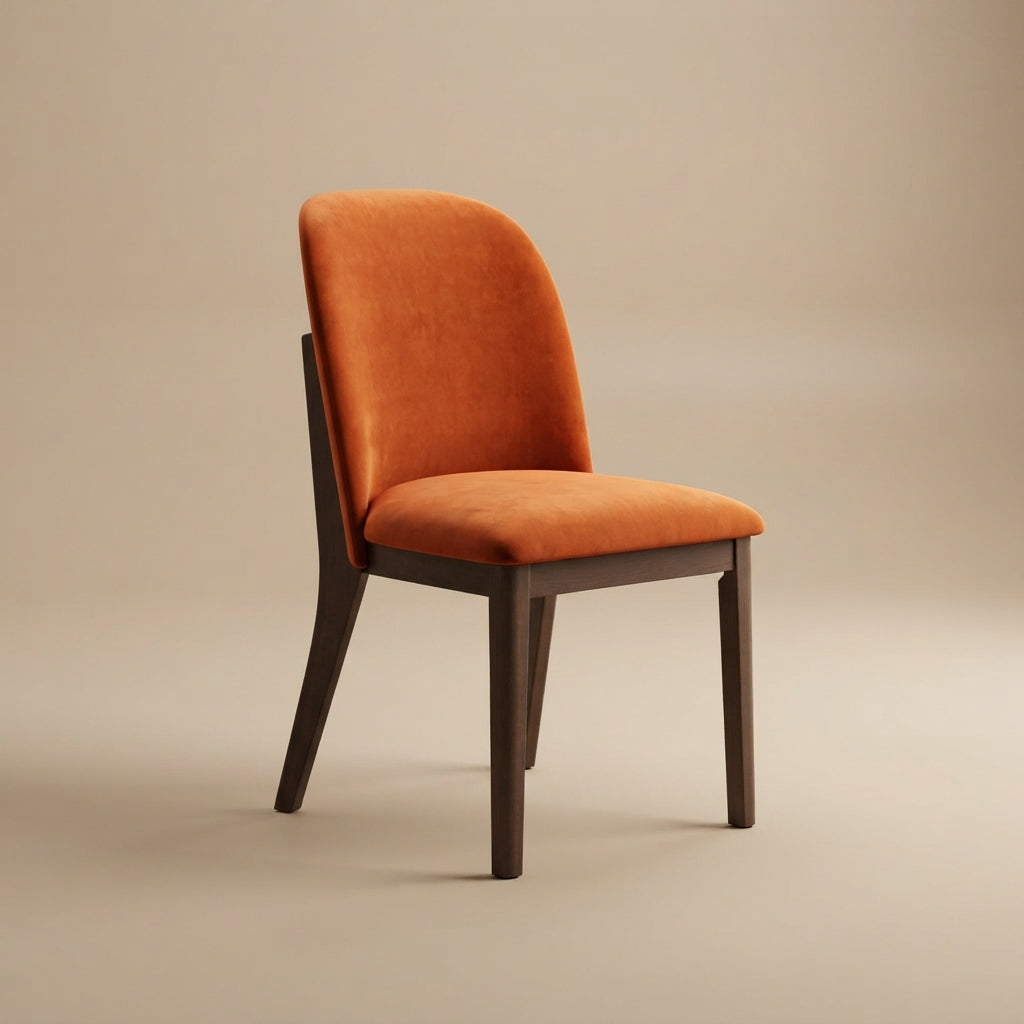 Belfast Velvet Upholstered Dining Chair Danish-Inspired Mid-Century Design | MidinMod