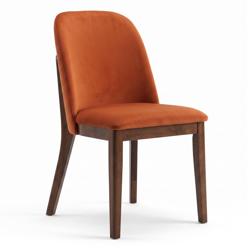 Belfast Velvet Upholstered Dining Chair Danish-Inspired Mid-Century Design | MidinMod
