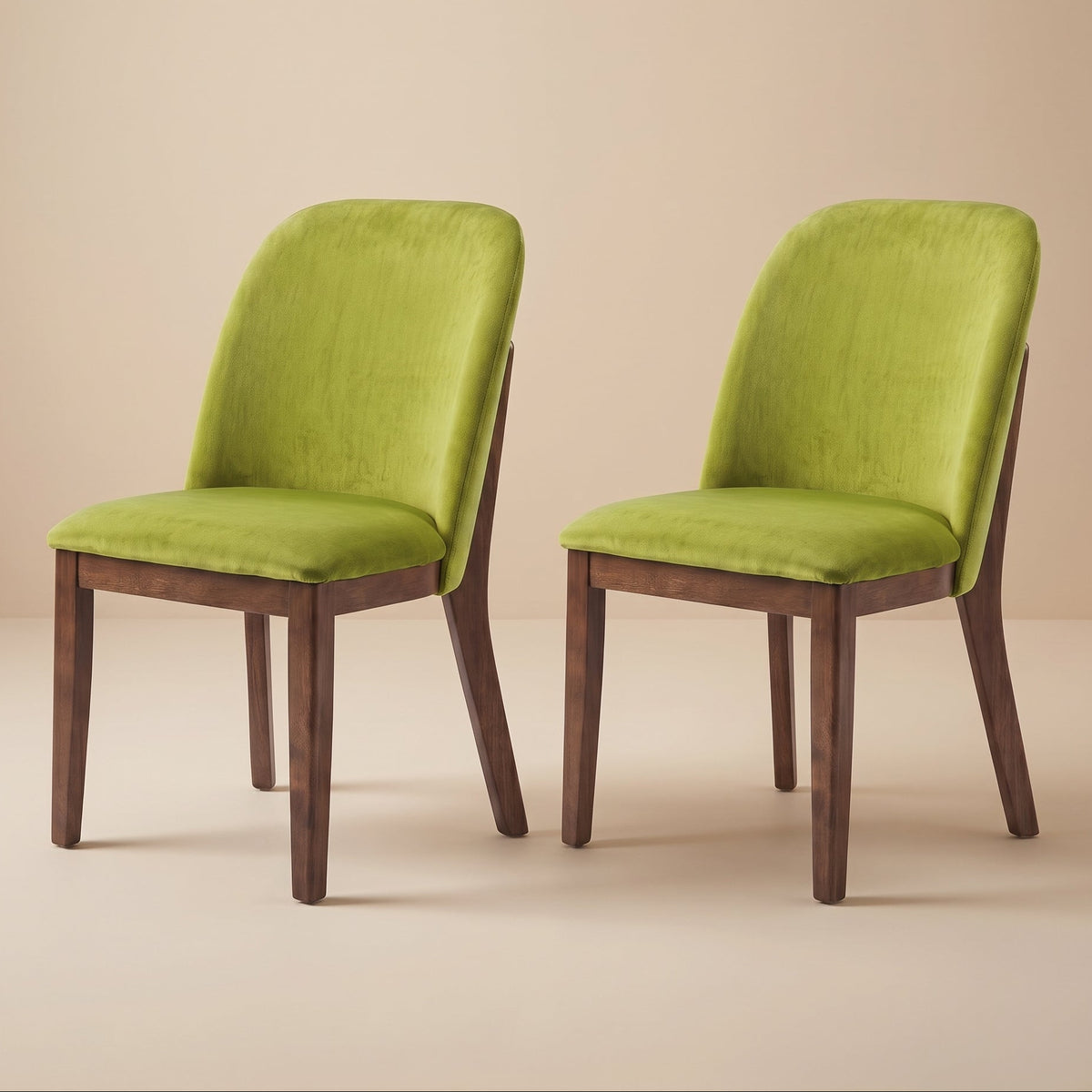 Belfast Green Velvet Dining Chair - Set of 2