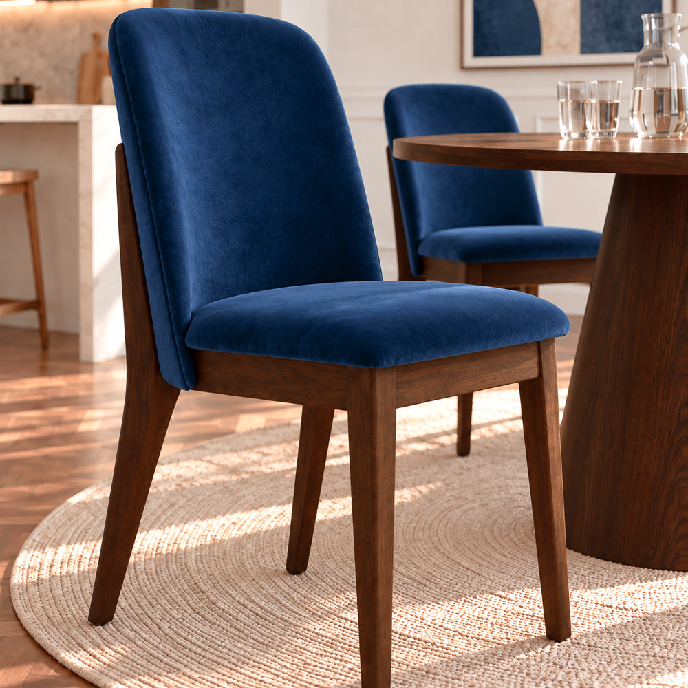 Belfast Danish-Inspired Mid-Century Design Velvet Dining Chair | MidinMod
